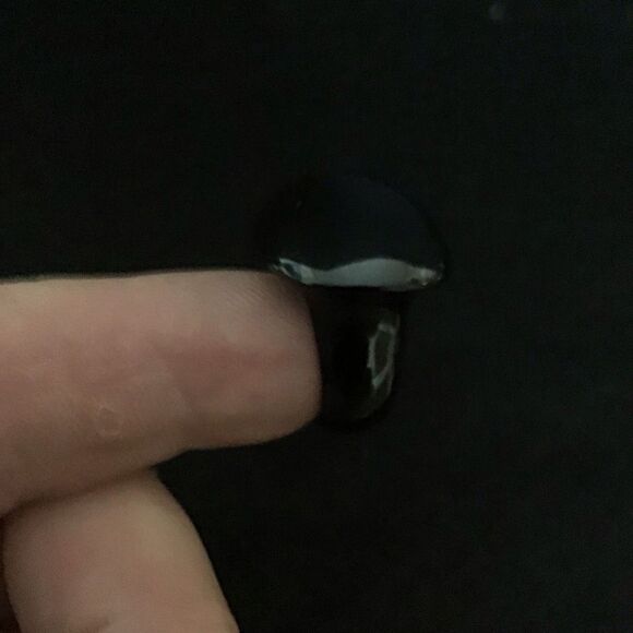 Ring ￼vintage black Lucite dome Style Size 6 - Picture 1 of 3